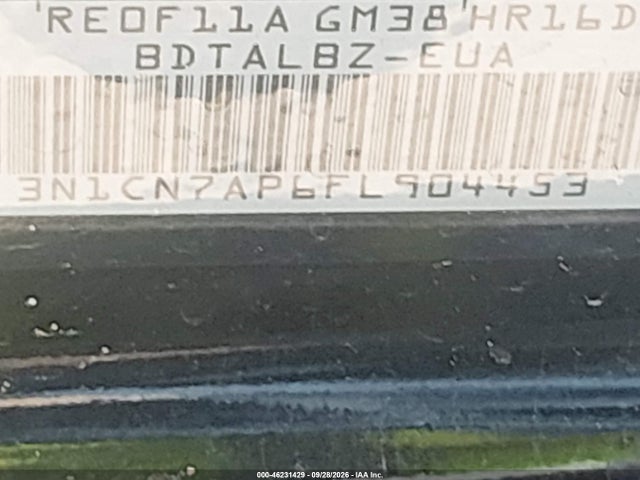 Продажа на аукционе авто 2015 Nissan Versa 1.6 Sv, vin: 3N1CN7AP6FL904453, номер лота: 46231429