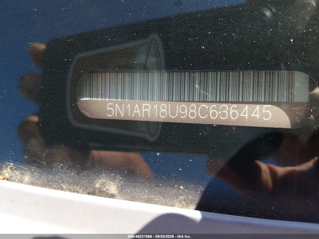 46231566 :رقم المزاد ، 5N1AR18U98C636445 vin ، 2008 Nissan Pathfinder Se مزاد بيع