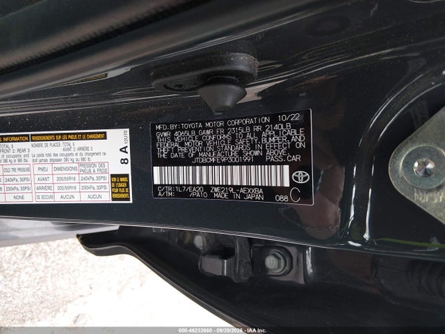 2023 Toyota Corolla Hybrid Xle მანქანა იყიდება აუქციონზე, vin: JTDBCMFE9P3001991, აუქციონის ნომერი: 46232660