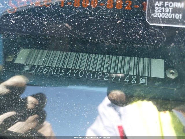Продаж на аукціоні авто 2000 Cadillac Deville Standard, vin: 1G6KD54Y0YU229148, номер лоту: 46232750