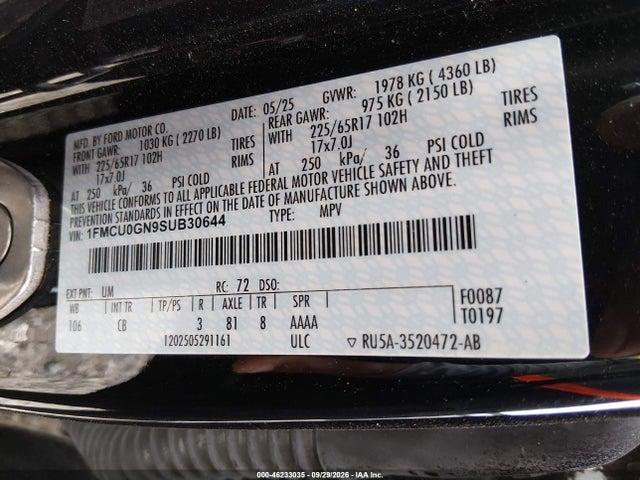 Ford Escape Active 2025 1FMCU0GN9SUB30644 Image 9