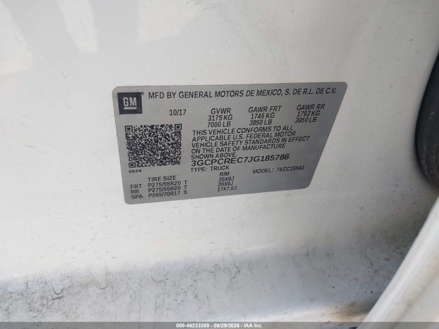 Chevrolet Silverado 1500 1lt 2018 3GCPCREC7JG185786 Image 9