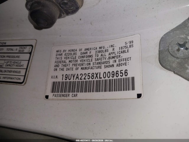 Продаж на аукціоні авто 1999 Acura Cl 3.0, vin: 19UYA2258XL009656, номер лоту: 46233411