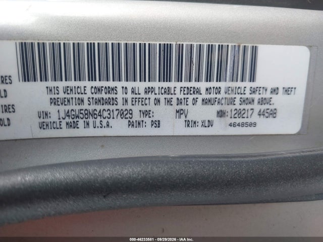 Aukcja sprzedaży 2004 Jeep Grand Cherokee Limited, vin: 1J4GW58N64C317029, numer aukcji: 46233581