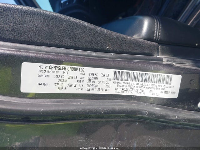 Aukcja sprzedaży 2014 Dodge Durango Limited, vin: 1C4RDJDG1EC520836, numer aukcji: 46233749