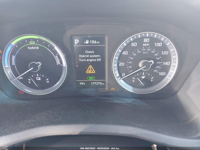 2018 Hyundai Sonata Hybrid Se მანქანა იყიდება აუქციონზე, vin: KMHE24L32JA080244, აუქციონის ნომერი: 46233803