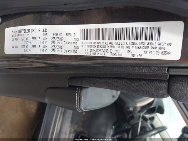 46234387 :رقم المزاد ، 1C4PJMCB5EW248183 vin ، 2014 Jeep Cherokee Latitude مزاد بيع