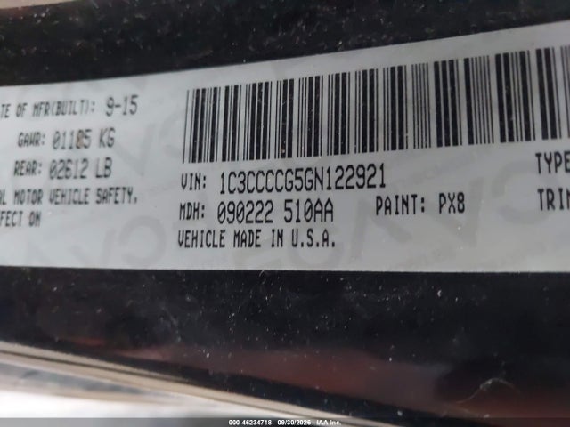 Aukcja sprzedaży 2016 Chrysler 200 C Platinum, vin: 1C3CCCCG5GN122921, numer aukcji: 46234718