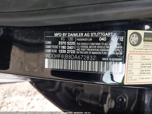 2013 Mercedes-benz E 350 4matic მანქანა იყიდება აუქციონზე, vin: WDDHF8JB8DA672832, აუქციონის ნომერი: 46235093