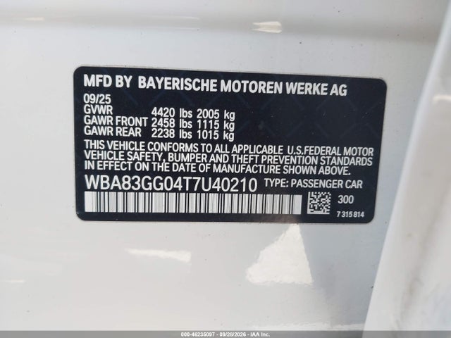 Продаж на аукціоні авто 2026 Bmw 228 Gran Coupe, vin: WBA83GG04T7U40210, номер лоту: 46235097
