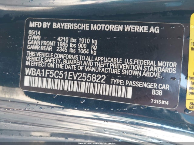 Продаж на аукціоні авто 2014 Bmw 228i, vin: WBA1F5C51EV255822, номер лоту: 46235142