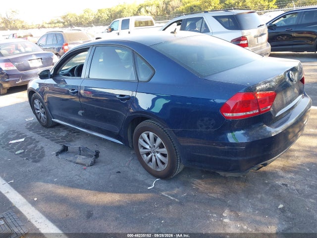 Продажа на аукционе авто 2013 Volkswagen Passat 2.5l S, vin: 1VWAP7A37DC127654, номер лота: 46235152