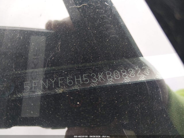 Aukcja sprzedaży 2019 Honda Pilot Ex-l, vin: 5FNYF6H53KB083271, numer aukcji: 46235180