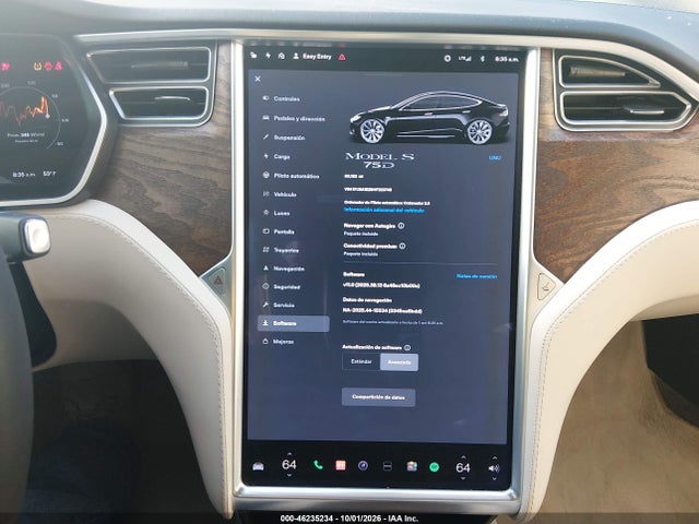 46235234 :رقم المزاد ، 5YJSA1E28HF223745 vin ، 2017 Tesla Model S 100d/60d/75d/90d/p100d مزاد بيع
