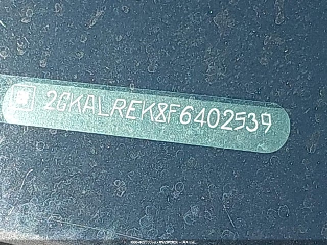 Продаж на аукціоні авто 2015 Gmc Terrain Sle-2, vin: 2GKALREK8F6402539, номер лоту: 46235368