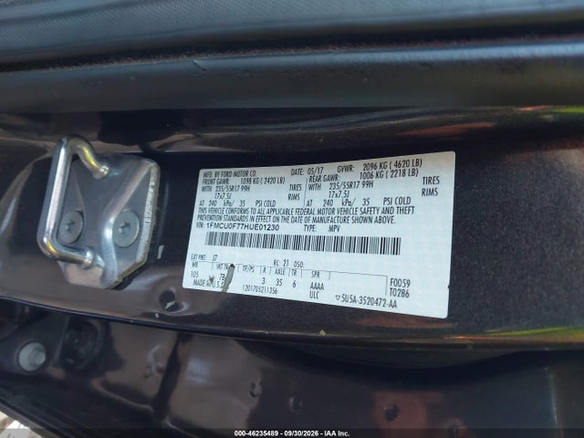 Продаж на аукціоні авто 2017 Ford Escape S, vin: 1FMCU0F77HUE01230, номер лоту: 46235489