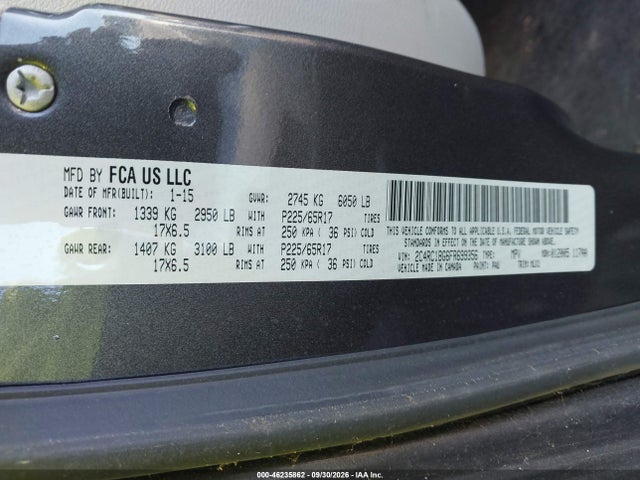 Aukcja sprzedaży 2015 Chrysler Town & Country Touring, vin: 2C4RC1BG6FR699356, numer aukcji: 46235862