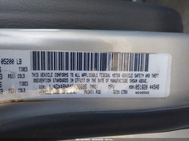 Продаж на аукціоні авто 2004 Jeep Grand Cherokee Laredo, vin: 1J4GX48N04C436606, номер лоту: 46235952
