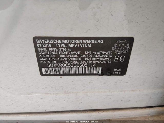 5UXKR0C53G0S85114 BMW X5 Xdrive35i