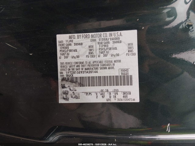 Aukcja sprzedaży 2003 Ford Ranger Xlt, vin: 1FTZR15E93TA20144, numer aukcji: 46236278