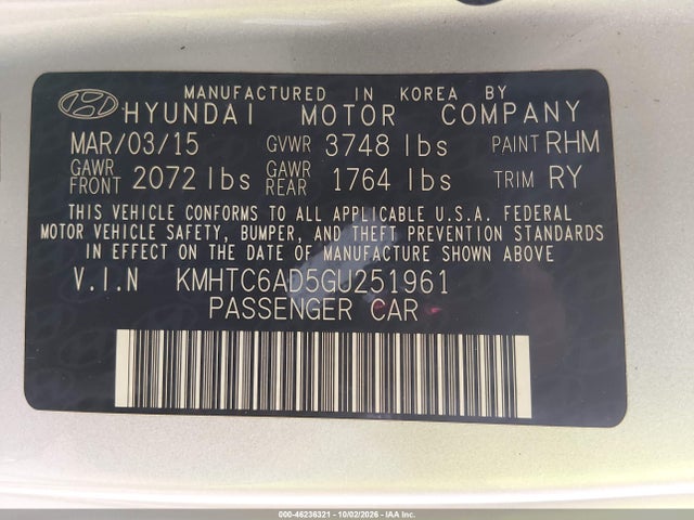 KMHTC6AD5GU251961 Hyundai Veloster