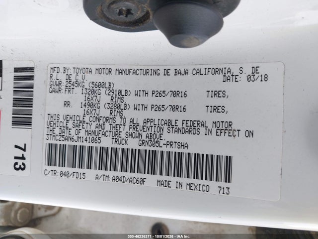 3TMCZ5AN6JM141065 Toyota Tacoma Trd Off Road