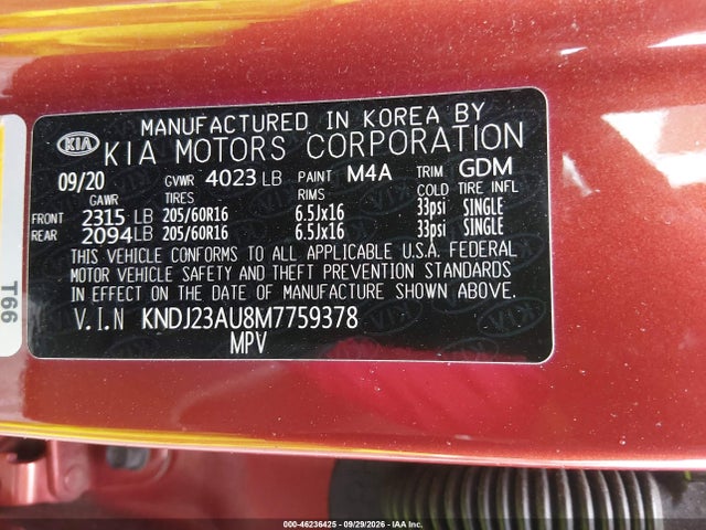 KIA SOUL LX 2021 KNDJ23AU8M7759378 Image 9