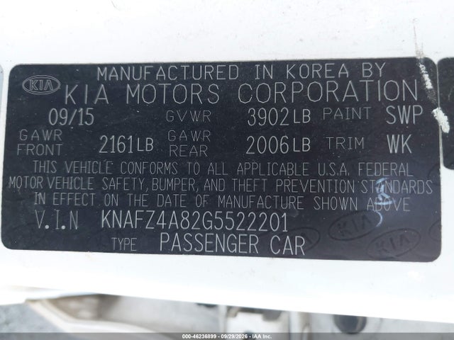 KIA FORTE EX 2016 KNAFZ4A82G5522201 Image 9