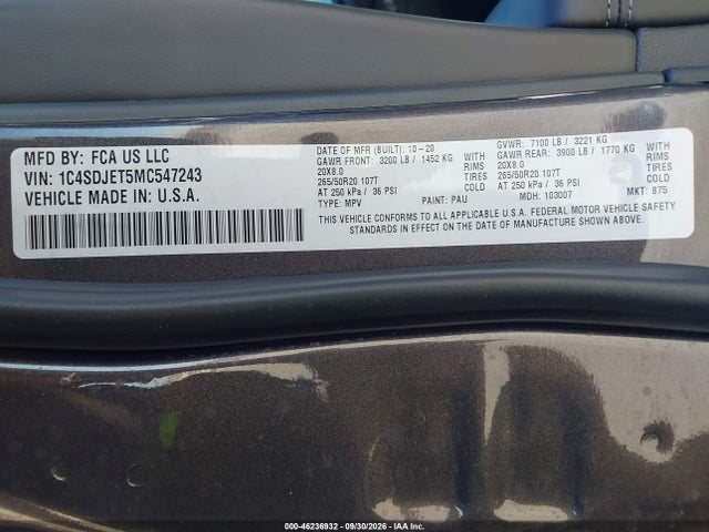 Dodge Durango Citadel Awd 2021 1C4SDJET5MC547243 Image 9