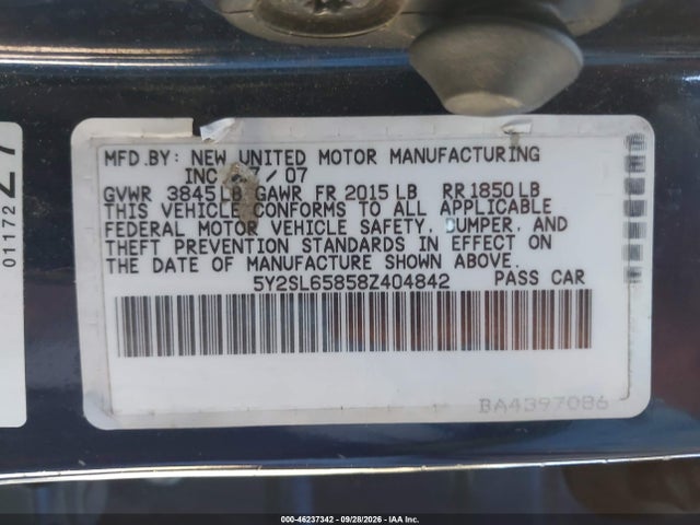 Продаж на аукціоні авто 2008 Pontiac Vibe, vin: 5Y2SL65858Z404842, номер лоту: 46237342