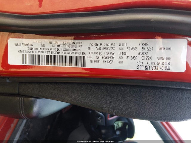 46237487 :رقم المزاد ، 1C4RDJDG1HC871444 vin ، 2017 Dodge Durango Gt Awd مزاد بيع