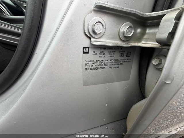 2012 Chevrolet Volt მანქანა იყიდება აუქციონზე, vin: 1G1RB6E44CU120907, აუქციონის ნომერი: 46237581