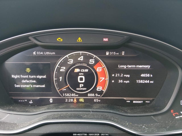 46237706 :رقم المزاد ، WA1B4AFY5K2056257 vin ، 2019 Audi Sq5 3.0t Premium مزاد بيع