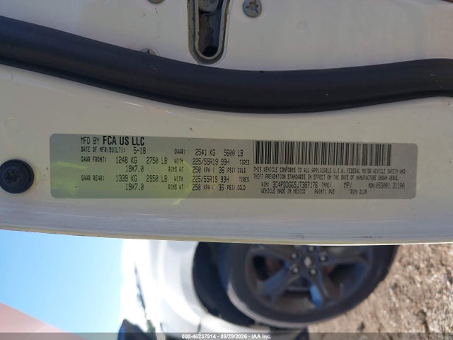 46237914 :رقم المزاد ، 3C4PDDGG5JT387176 vin ، 2018 Dodge Journey Crossroad Awd مزاد بيع