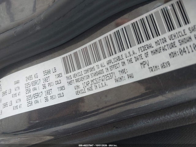 Aukcja sprzedaży 2015 Jeep Cherokee Latitude, vin: 1C4PJMCS1FW725371, numer aukcji: 46237947