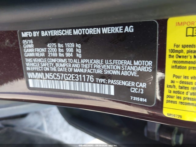Aukcja sprzedaży 2016 Mini Clubman Cooper, vin: WMWLN5C57G2E31176, numer aukcji: 46238093