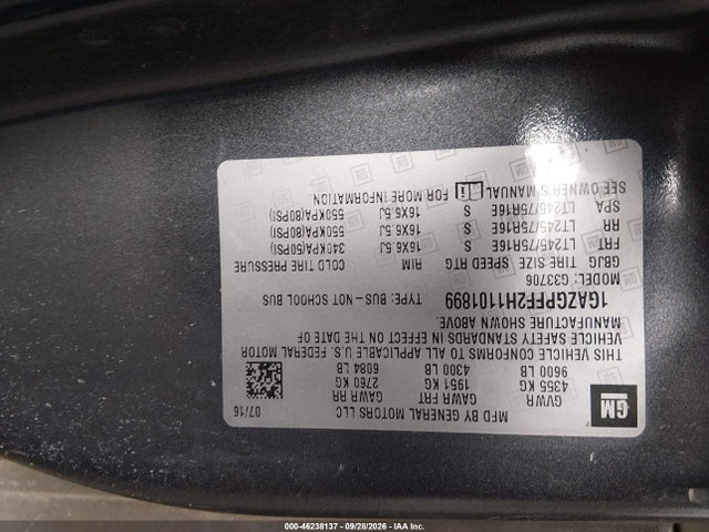 Chevrolet Express 3500 Lt 2017 1GAZGPFF2H1101899 Image 9