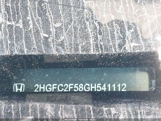 46238252 :رقم المزاد ، 2HGFC2F58GH541112 vin ، 2016 Honda Civic Lx مزاد بيع