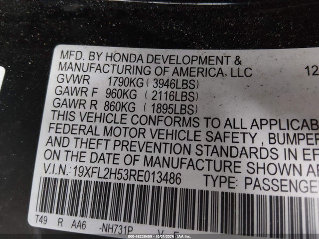 Honda Civic Lx 2024 19XFL2H53RE013486 Image 9