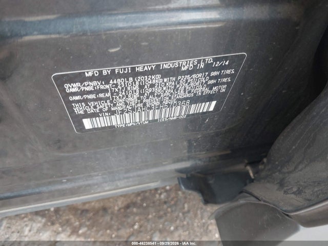 Продаж на аукціоні авто 2015 Subaru Forester 2.5i Limited, vin: JF2SJAHC3FH570368, номер лоту: 46238541