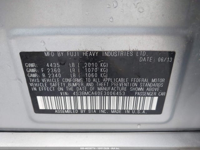 4S3BMCA60E3006453 Subaru Legacy 2.5i