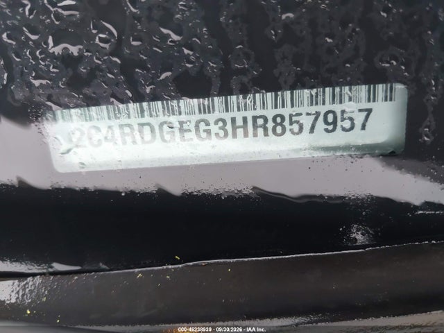 Aukcja sprzedaży 2017 Dodge Grand Caravan Gt, vin: 2C4RDGEG3HR857957, numer aukcji: 46238939