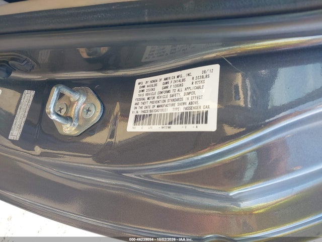 Продажа на аукционе авто 2012 Honda Accord 2.4 Ex-l, vin: 1HGCS1B87CA019001, номер лота: 46239054