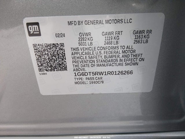 Aukcja sprzedaży 2024 Cadillac Ct5 Premium Luxury, vin: 1G6DT5RW1R0126266, numer aukcji: 46239657