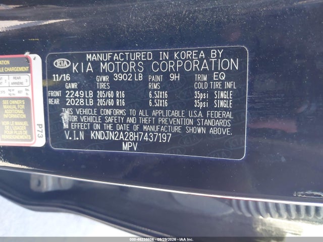 KIA Soul 2017 KNDJN2A28H7437197 Image 9
