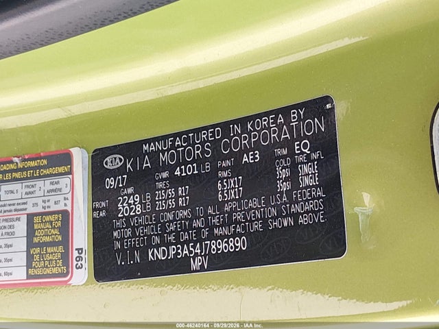 Aukcja sprzedaży 2018 Kia Soul +, vin: KNDJP3A54J7896890, numer aukcji: 46240164