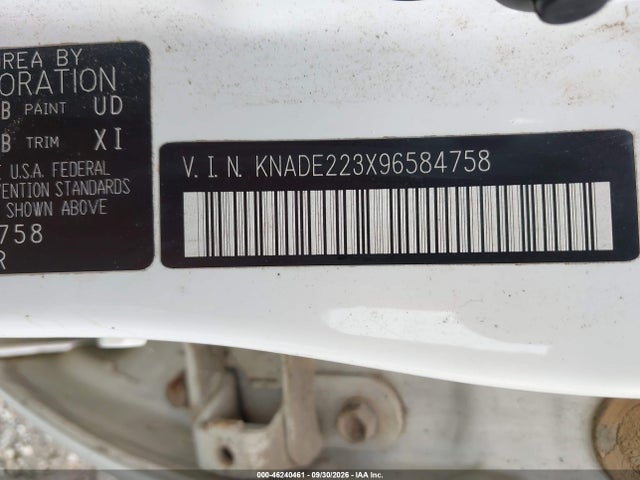 Продажа на аукционе авто 2009 Kia Rio Lx, vin: KNADE223X96584758, номер лота: 46240461