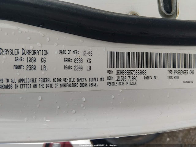 Продажа на аукционе авто 2007 Dodge Caliber, vin: 1B3HB28B57D233083, номер лота: 46240559