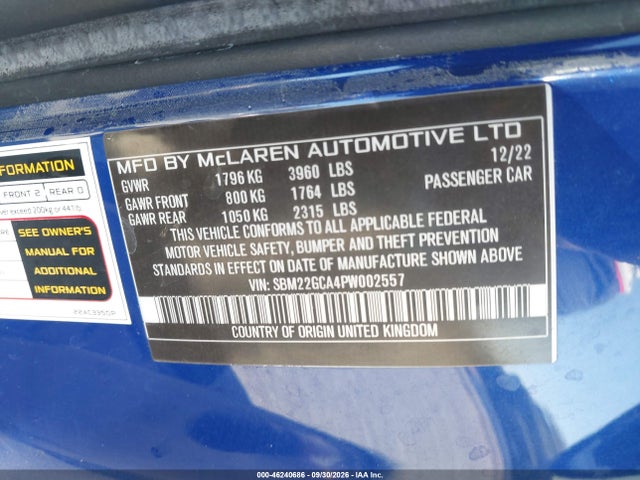 Mclaren GT 2023 SBM22GCA4PW002557 Image 9