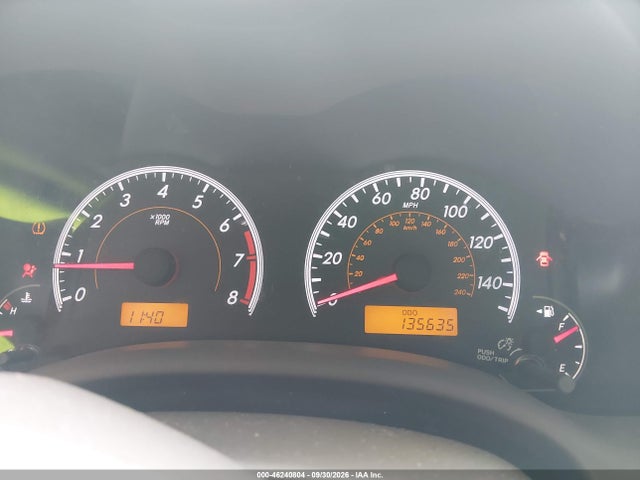 46240804 :رقم المزاد ، 1NXBU40E19Z109097 vin ، 2009 Toyota Corolla Xle مزاد بيع